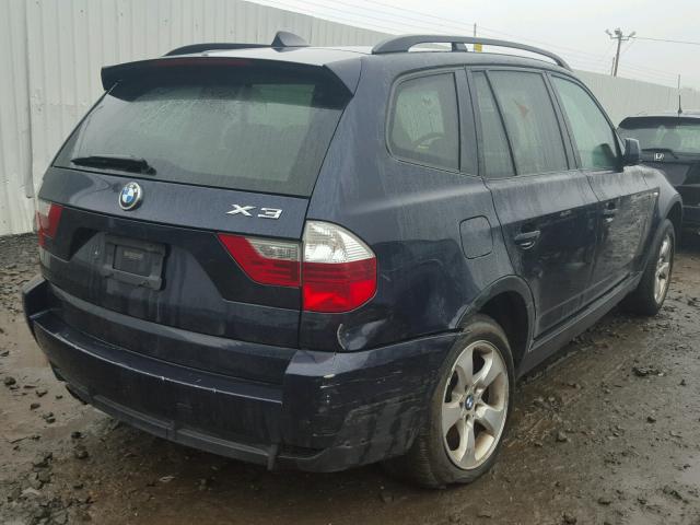 WBXPC93408WJ15914 - 2008 BMW X3 3.0SI BLUE photo 4