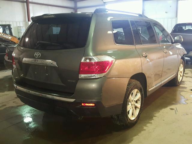 5TDBK3EH0BS044096 - 2011 TOYOTA HIGHLANDER GRAY photo 4