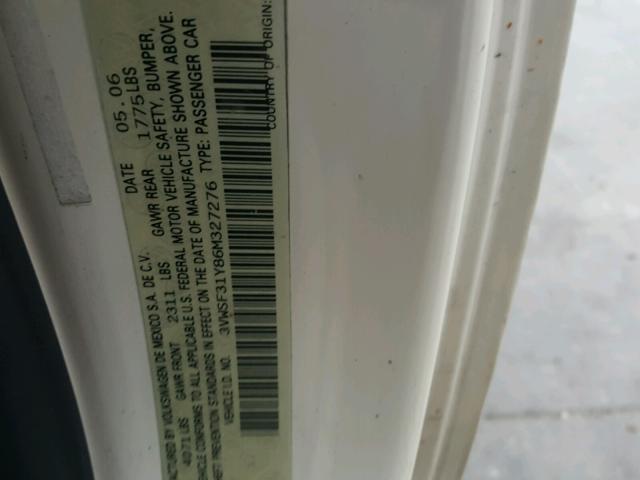 3VWSF31Y86M327276 - 2006 VOLKSWAGEN NEW BEETLE 米色 照片 10