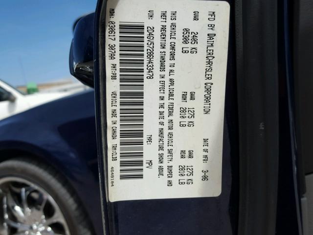 2D4GV57286H433478 - 2006 DODGE MAGNUM R/T BLUE photo 10