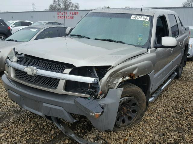 3GNEK13TX2G212129 - 2002 CHEVROLET AVALANCHE BEIGE photo 2