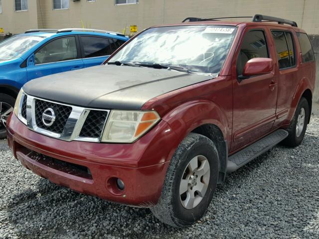 5N1AR18U87C610028 - 2007 NISSAN PATHFINDER RED photo 2