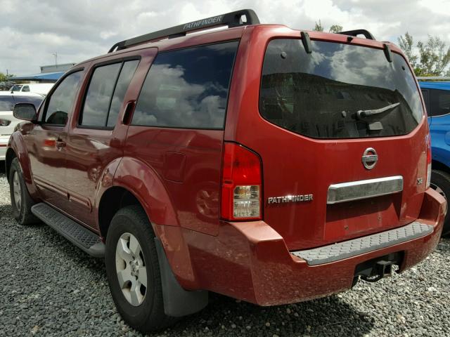 5N1AR18U87C610028 - 2007 NISSAN PATHFINDER RED photo 3