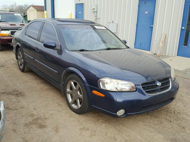 JN1CA31AX1T105876 - 2001 NISSAN MAXIMA GXE BLUE photo 1