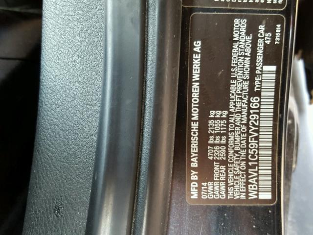 WBAVL1C59FVY29166 - 2015 BMW X1 XDRIVE2 黑色 照片 10