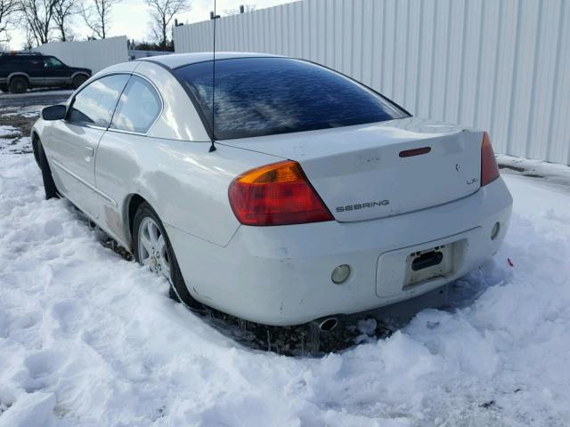 4C3AG52H81E078436 - 2001 CHRYSLER SEBRING LX WHITE photo 3