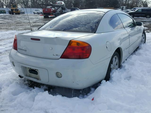 4C3AG52H81E078436 - 2001 CHRYSLER SEBRING LX WHITE photo 4