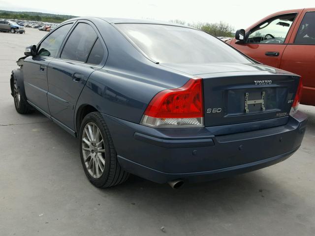 YV1RS592882687435 - 2008 VOLVO S60 2.5T BLUE photo 3