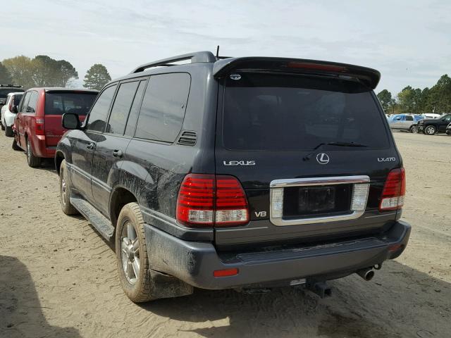 JTJHT00W964017408 - 2006 LEXUS LX 470 BLACK photo 3