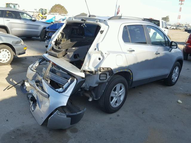 KL7CJLSB1HB139495 - 2017 CHEVROLET TRAX 1LT SILVER photo 4