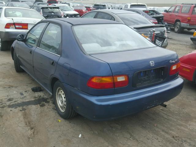 1HGEG864XSL002528 - 1995 HONDA CIVIC DX BLUE photo 3