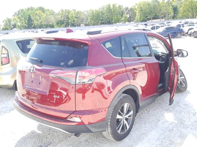 2T3WFREV6JW440321 - 2018 TOYOTA RAV4 ADVEN RED photo 4