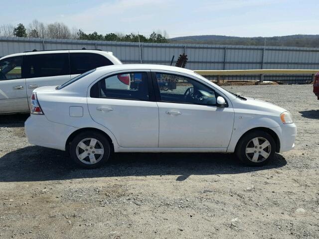 KL1TD56617B146648 - 2007 CHEVROLET AVEO BASE Beyaz fotoğraf 9