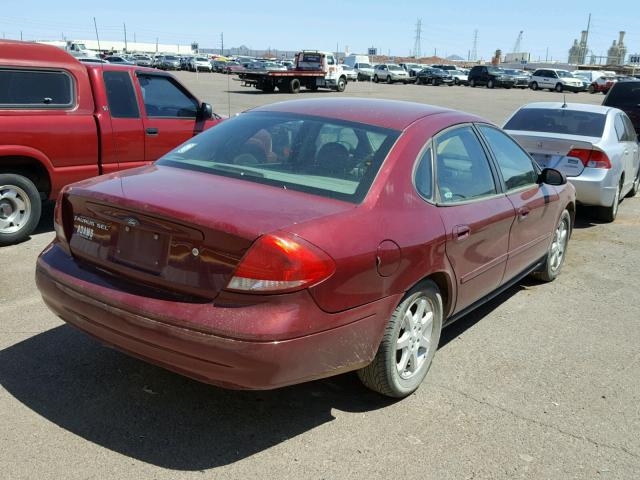 1FAFP56U36A248216 - 2006 FORD TAURUS SEL RED photo 4