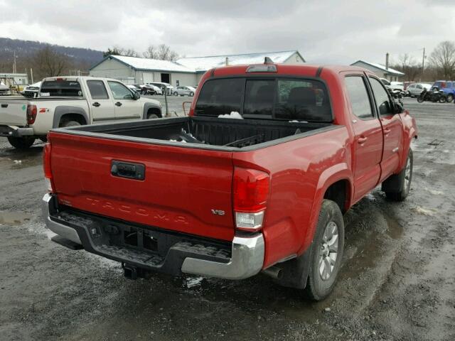 5TFAZ5CN8GX015796 - 2016 TOYOTA TACOMA DOU MAROON photo 4