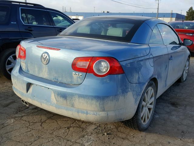 WVWBA71F49V024058 - 2009 VOLKSWAGEN EOS TURBO BLUE photo 4