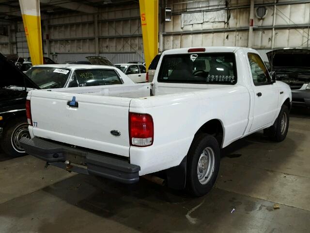 1FTYR10C2YPB27585 - 2000 FORD RANGER WHITE photo 4