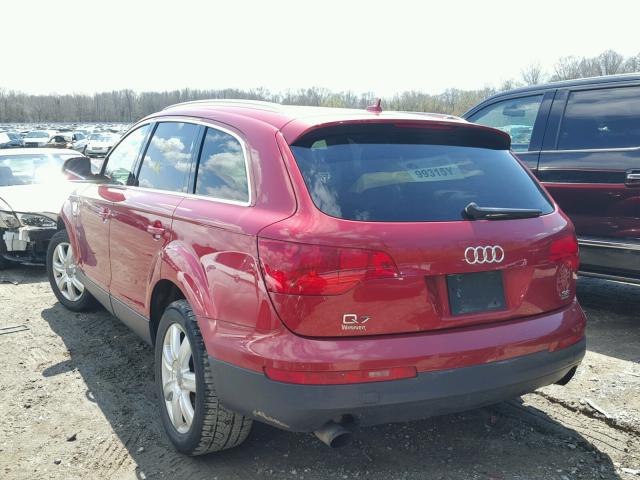 WA1BY74L07D060422 - 2007 AUDI Q7 3.6 QUA BURGUNDY photo 3