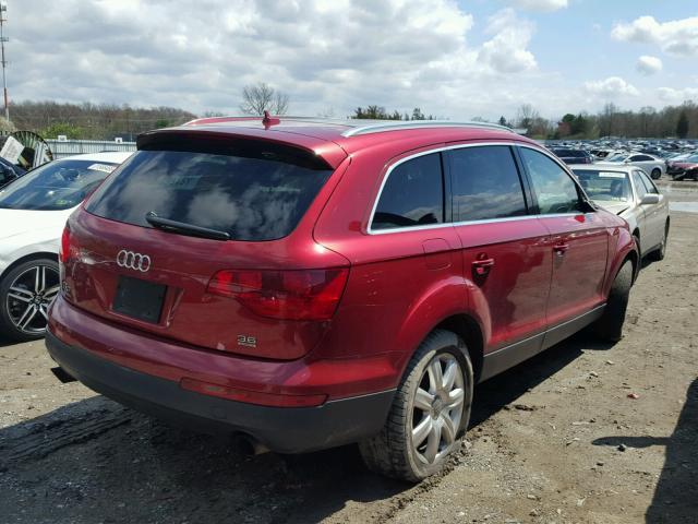 WA1BY74L07D060422 - 2007 AUDI Q7 3.6 QUA BURGUNDY photo 4