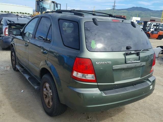 KNDJD733945328100 - 2004 KIA SORENTO EX GREEN photo 3