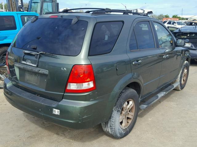 KNDJD733945328100 - 2004 KIA SORENTO EX GREEN photo 4