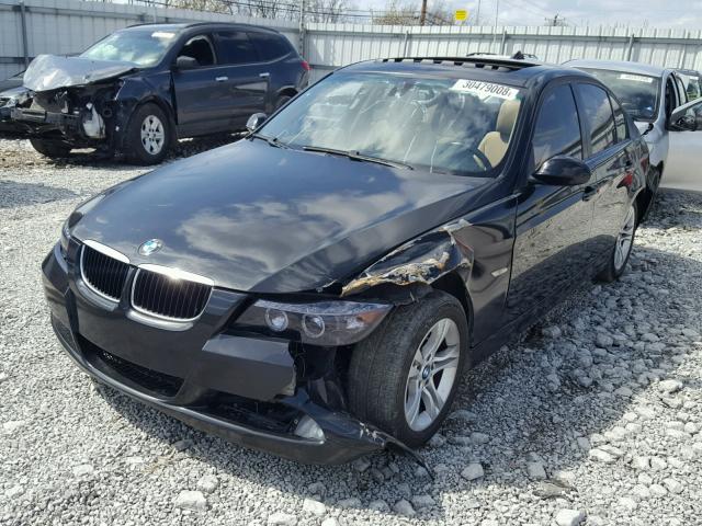 WBAVC93538K044659 - 2008 BMW 328 XI BLACK photo 2