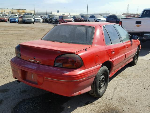 1G2NE52T7VC701494 - 1997 PONTIAC GRAND AM S RED photo 4