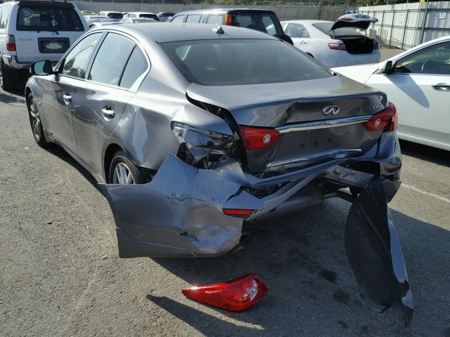 JN1BV7AP4FM347656 - 2015 INFINITI Q50 BASE GRAY photo 3