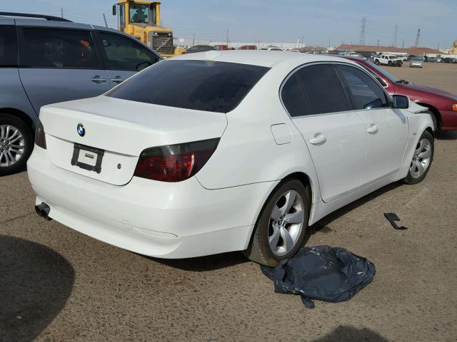 WBANE53577CW66418 - 2007 BMW 525 I WHITE photo 4