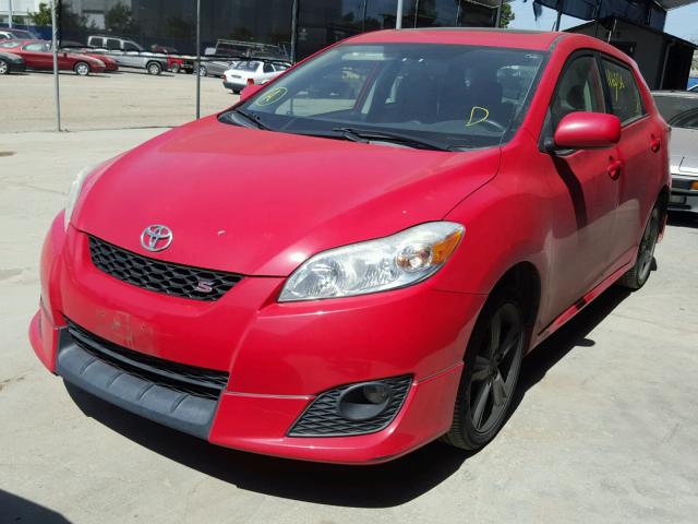 2T1LE40E99C006139 - 2009 TOYOTA COROLLA MA RED photo 2