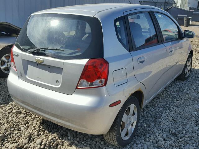 KL1TD66678B186093 - 2008 CHEVROLET AVEO BASE Gümüş foto 4