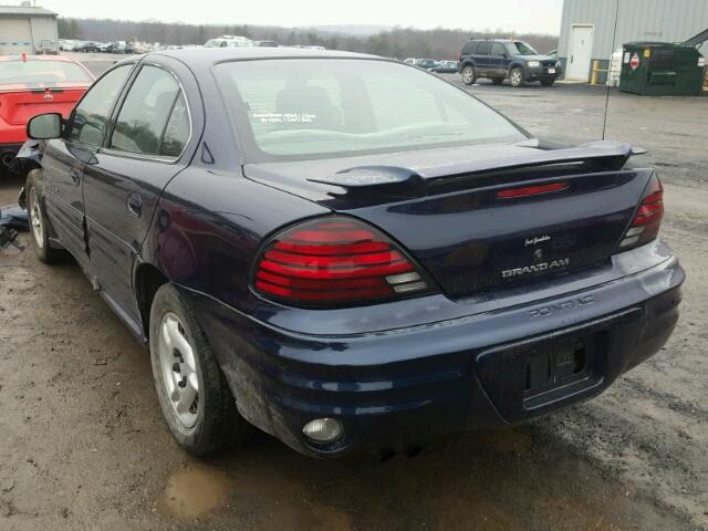 1G2NE52T31M590432 - 2001 PONTIAC GRAND AM S 蓝色 照片 3