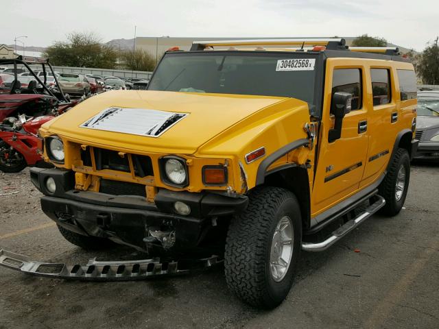 5GRGN23UX6H121041 - 2006 HUMMER H2 YELLOW photo 2