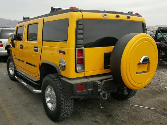 5GRGN23UX6H121041 - 2006 HUMMER H2 YELLOW photo 3
