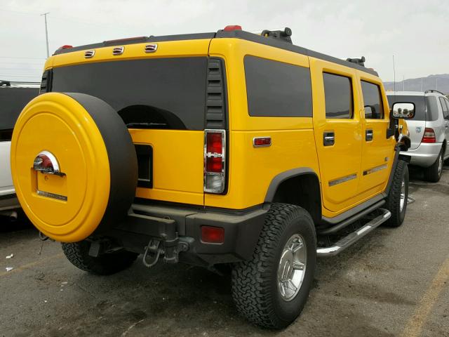 5GRGN23UX6H121041 - 2006 HUMMER H2 YELLOW photo 4