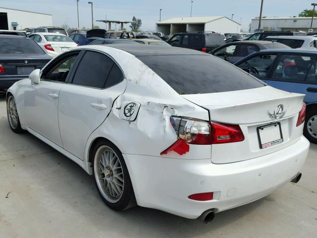 JTHBE262765002370 - 2006 LEXUS IS 350 WHITE photo 3