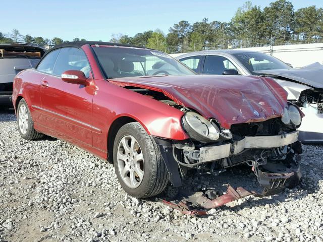 WDBTK65G64T017078 - 2004 MERCEDES-BENZ CLK 320 RED photo 1