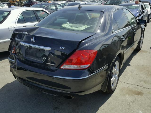 JH4KB16575C014963 - 2005 ACURA RL BLACK photo 4
