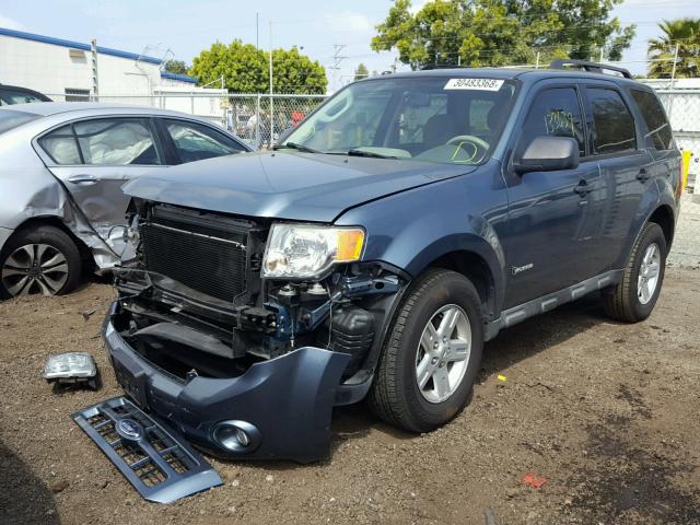 1FMCU4K34AKC89143 - 2010 FORD ESCAPE HYB BLUE photo 2