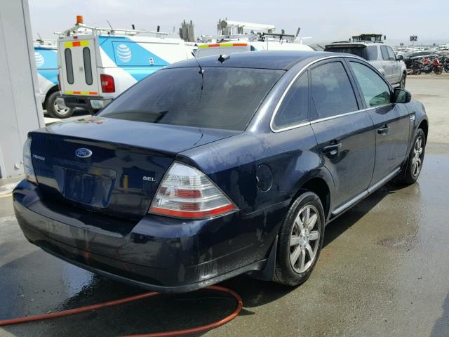 1FAHP24W88G176585 - 2008 FORD TAURUS SEL BLUE photo 4