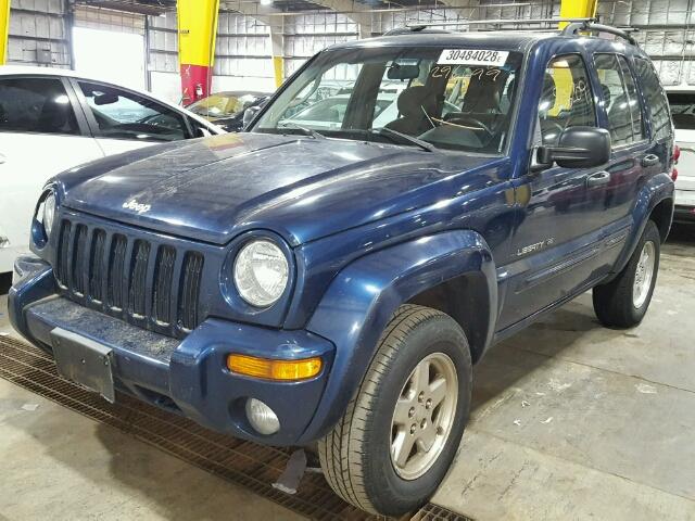 1J8GL58K92W296699 - 2002 JEEP LIBERTY LI BLUE photo 2