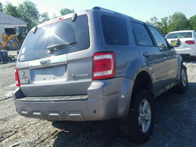 1FMCU49HX8KA79772 - 2008 FORD ESCAPE HEV GRAY photo 4