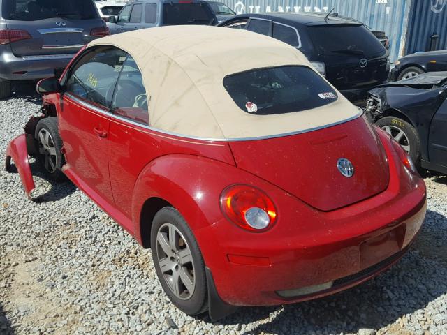 3VWRF31Y26M324923 - 2006 VOLKSWAGEN NEW BEETLE 红色 照片 3