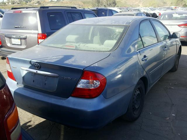 4T1BE32K03U713905 - 2003 TOYOTA CAMRY LE BLUE photo 4