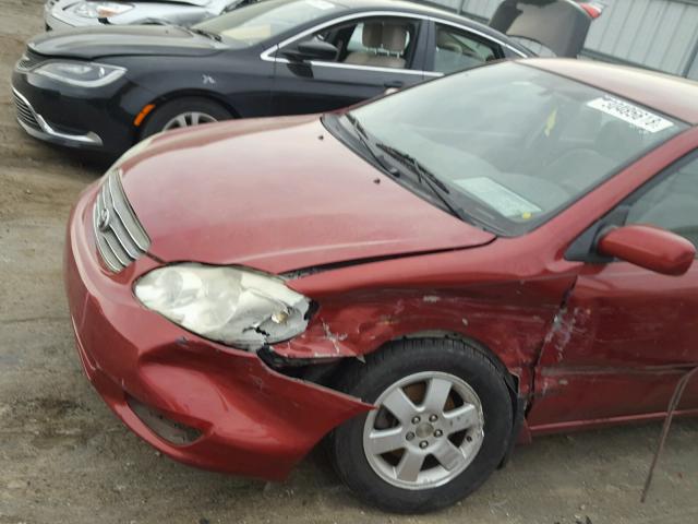 1NXBR32E83Z103152 - 2003 TOYOTA COROLLA CE RED photo 9