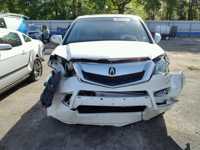 5J8TB2H2XBA001681 - 2011 ACURA RDX WHITE photo 9