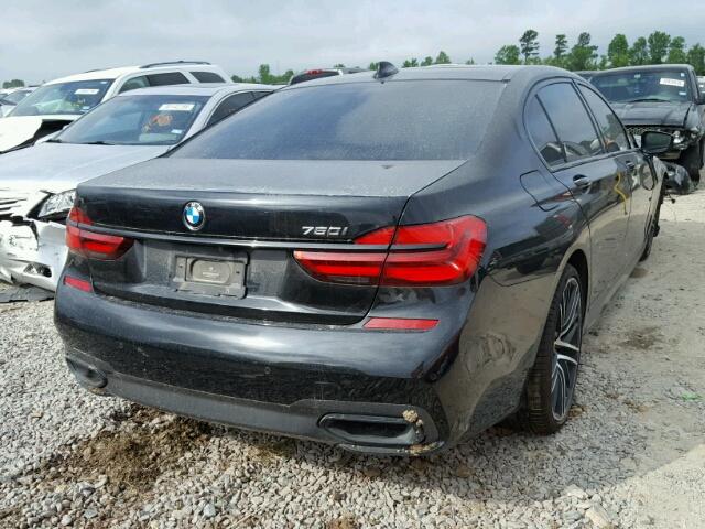 WBA7F0C53HGM21389 - 2017 BMW 750 I BLACK photo 4