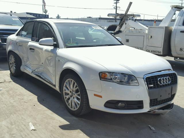 WAUAF78E98A164782 - 2008 AUDI A4 2.0T WHITE photo 1