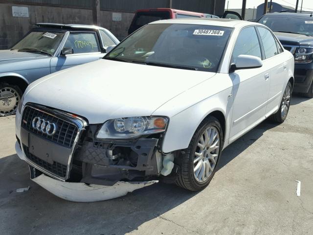 WAUAF78E98A164782 - 2008 AUDI A4 2.0T WHITE photo 2