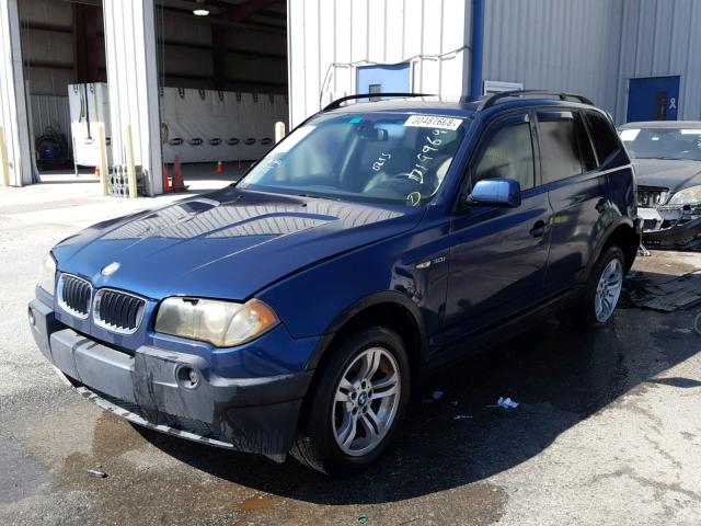 WBXPA93495WD19969 - 2005 BMW X3 3.0I BLUE photo 2